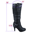 thumbnail image 2 of Women's Heeled Knee High Platform Side Zip Buckle Casual Dress Fashion Boots Shoes, 2 of 5