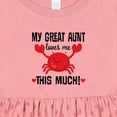 thumbnail image 4 of Inktastic My Great Aunt Loves Me Girls Baby Dress, 4 of 5