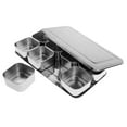 thumbnail image 1 of Caja de Condimentos Cola Acero Inoxidable 6/8 Tarros de Condimento a Granel, 1 of 8