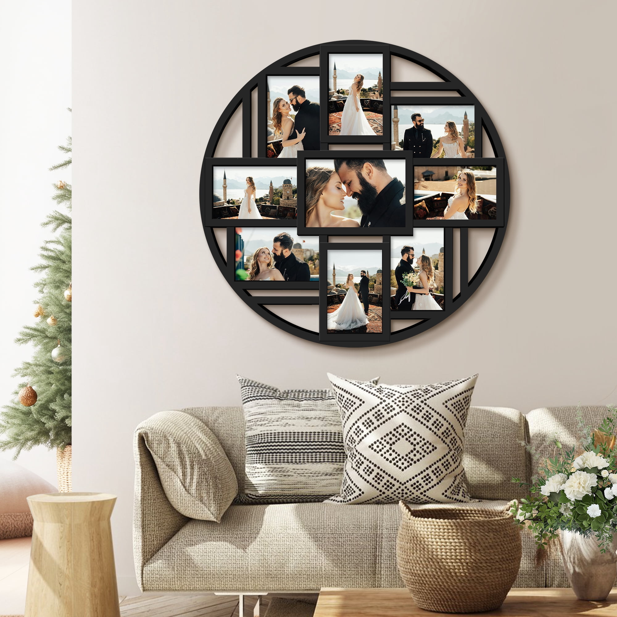 Picture Frames 9 Photo Frame Combination Home Design Wedding Photo Frame Collage and Wall Décor Wall Decoration Wooden Picture Frame Photo Frame for Desk