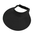 thumbnail image 1 of WEIYLL Sun Hat for Women Straw Sunscreen Empty Top Solid Color Large Brim Black Beach Caps, 1 of 5