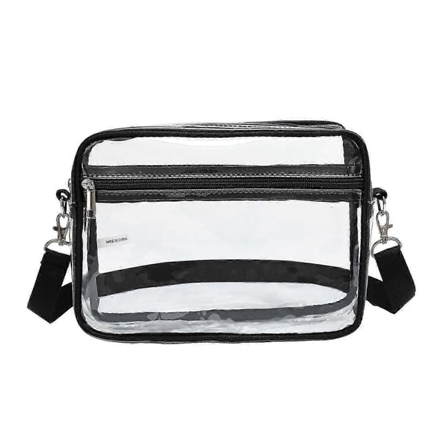 Versatile Bag Crossbody Bag Clear Waterproof Shoulder Bag for Women Girl Trendy PVC Bag Casual Trendy Bag Cellphone Bag White