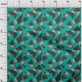 thumbnail image 2 of oneOone Cotton Poplin Twill Teal Green Fabric Geometric & Rose Floral Sewing Fabric By The Yard Printed Diy Clothing Sewing Supplies 56 Inch Wide, 2 of 4