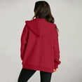 thumbnail image 2 of SUNBS Drawstring Zip Up Hoodies for Women Fall Cute Jacket Oversized Casual Sweatshirts with Pocket, 2 of 6