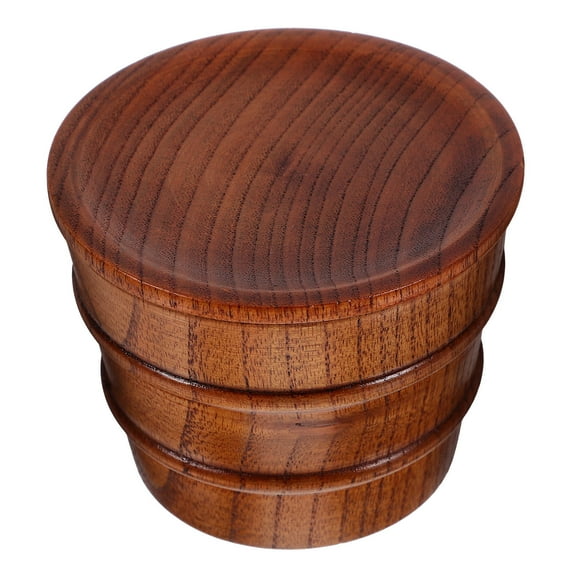 LOLIPPYY Reusable Dark Brown Wooden Coffee Mug with Lid, Stylish and Elegant Office Cup, 1 Pack Drinkware