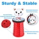 thumbnail image 2 of Taburete para niños con linda forma de dibujos animados Taburete plegable para niños Taburete para niños ajustable en altura Ligero pero resistente con capacidad de carga 220 lb oso de fresa  Hogar, 2 of 5