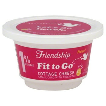 Friendship Dairies Fit to Go Low  Small Curd with Pineapple Cottage Cheese, 5 Oz.