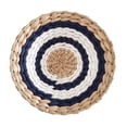thumbnail image 4 of Cesta tejida para decoración de pared, bandeja tejida, decoración de mimbre de ratán, cesta de pared bohemia para 30 cm estilo A, 4 of 9