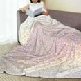 thumbnail image 6 of Cauagu Glitter Light Pearl Pattern Flannel Bed Blankets,Fleece Blanket Comfortable Air Conditioning Blanket for Sofa Bed Travel Couch & Living Room -80"x60", 6 of 8