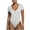 White, variant on qolati Bodysuit for Women Deep V-Neck Double Lined Shirt Seamless Shapewear Stretchy Short Sleeve Going Out Thong Bodysuit Tops