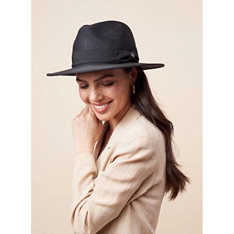 Sun Straw Fedora Beach Hat Fine Braid UPF50+ for Unisex Straw Hats for Womens Men Sun Hats,Summer Straw Fedora Beach  main image 2