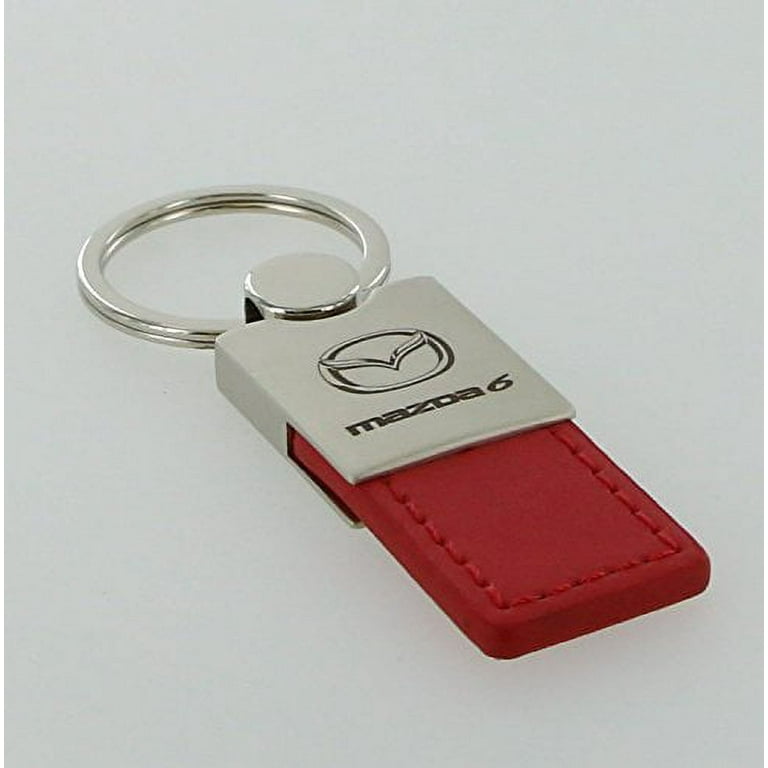 Mazda 6 Keychain & Keyring - Red Premium Leather –