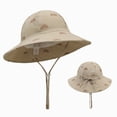 thumbnail image 7 of TOWED22 Baby Sun Hat Toddler Summer UPF 50+ Baby Girl Bucket Hat Wide Brim Beach Hats for Baby Boys Girls(J,S), 7 of 7