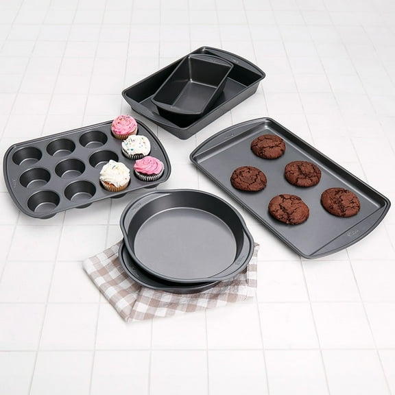 Wilton Nonstick Baking Pan Gift Set - Loaf, Round, Oblong, Muffin