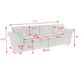thumbnail image 7 of 93" Sofa Couch for Living Room,Teddy Upholstered Sofa,3 Seater Couch with 2 Pillows for Apartment,Bedroom,Office,Green, 7 of 7