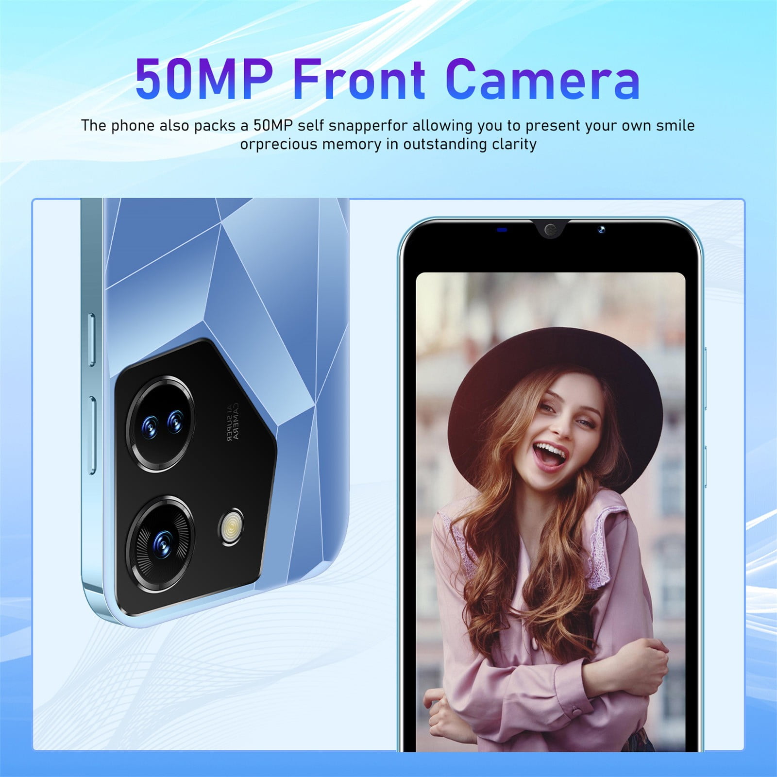 FYTPOV Android Phone, 5.5 Inch Smartphone SIM Android Gaming HD Camera WIFI Portable Mobile Phone, Cell Phones Unlocked