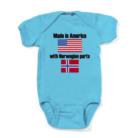 

CafePress - Made In America With Norwegian Parts Body Suit - Cute Infant Bodysuit Baby Romper