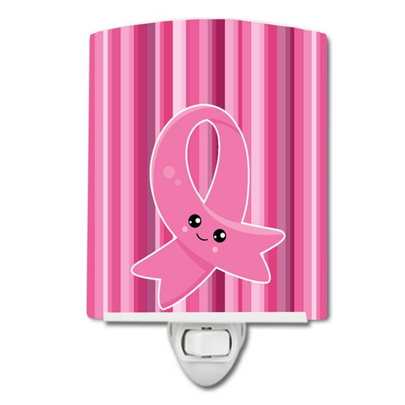 Caroline's Treasures BB6978CNL Breast Cancer Awareness Ribbon Face Ceramic Night Light, 6x4x3", multicolor