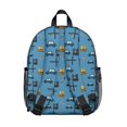 thumbnail image 3 of Police and Baton Blue Pattern Backpack for School, Cute School Bag with Adjustable Shoulder Straps and Padded Back, 13.8"x11.4"x6", 3 of 5