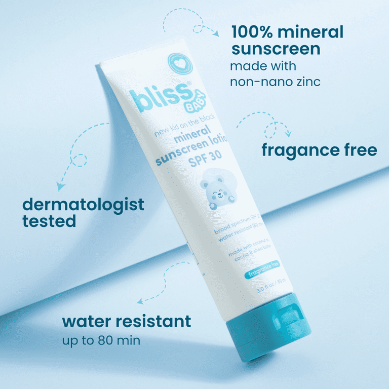 Bliss Baby Sunscreen SPF 30 Mineral Lotion, 3 fl oz photo 2