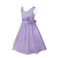 thumbnail image 2 of Alvivi Kids Flower Girls Elegant Sleeveless V-Neck Wedding Bridesmaid Flower Dress Formal Ball Gown Lavender 10, 2 of 4