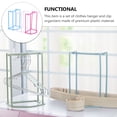 thumbnail image 5 of 3 Pcs White Storage Shelves Clothes Rack Hanger Stacker Hangers for Closet Organizer, 5 of 6