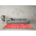 thumbnail image 3 of Ahgly Company Indoor Round Abstract Red Modern Area Rugs, 6' Round, 3 of 4