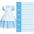 thumbnail image 6 of Blue Maid Costume for Girls with Apron Rabbit Bag,  Wonderland Fancy Dress World Book Day, 6 of 7