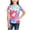 Red, variant on Fnooota Girls T Shirts, Short Sleeve Tie Dye Soft Crew Neck Summer Tops Yellow Size 7-8