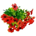 thumbnail image 1 of Yuarrent 8 piezas de decoración de flores artificiales duraderas para decoración de fiestas, decoración del hogar, flores artificiales para Decoración Atardecer rojo, 1 of 6