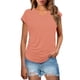 thumbnail image 1 of Eres Más Que una Camisa de Puntuación de Prueba Sexy de Manga Corta Lentejuelas Suelta Camisa de Blusa con Cuello en V, Poliéster, 1 of 9