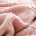 thumbnail image 2 of Housse de Canapé Texturée Douce Unie Couverture Décorative Tricotée, 50 Pouces x 60 Pouces (Rose, 50"x60 Pouces), 2 of 8