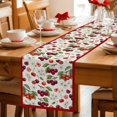 thumbnail image 5 of Cherry Table Runner 72 Inches, Vintage Watercolor Purple Red Fruits on Linen Bed Runner Dresser Scarves Tabletop for Indoor Outdoor Parties/Ceremony/Banquet, 14" x 72", 5 of 9