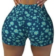 thumbnail image 2 of Lsque Daisies Flowers Pattern High Waisted Biker Shorts for Women-Tummy Control Fitness Athletic Workout Running Yoga Gym Shorts,Moisture-Wicking-, 2 of 9