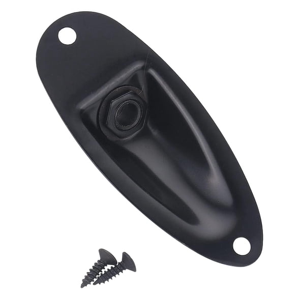 XIYANGJUAN - Conector de entrada para guitarra, color negro, estilo barco, 1/4 pulgadas, con carga,