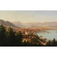 thumbnail image 3 of Hubert Sattler 24x17 Black Modern Framed Museum Art Print Titled - City View of Bregenz, 3 of 5