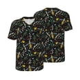thumbnail image 3 of Daiia Wasp and Florals Mens Baseball Jersey Button Down Shirts Short Sleeve Sports Uniforms-Large, 3 of 9