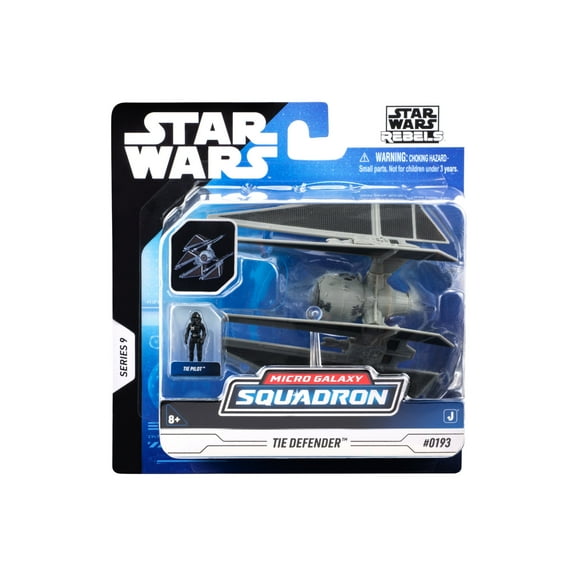 STAR WARS Micro Galaxy Squadron TIE Defender - 3-inch Vehicle with Removable Wings, Flight Base, and 1-inch Micro Figure Accessory