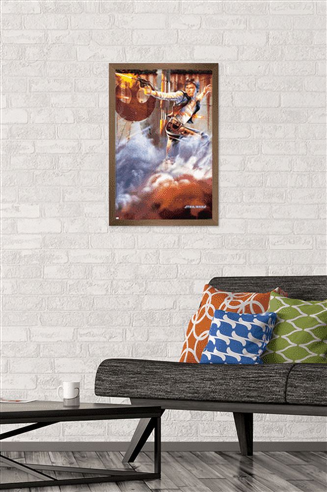 Star Wars: Original Trilogy - Han Solo Wall Poster, 14.725" x 22.375", Framed