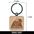 thumbnail image 2 of To Another Year of Adventures Anniversary Love Square Keychain Charm Tag - Engraved Wood, 2 of 6