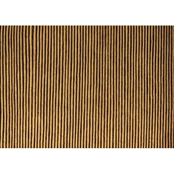 Ahgly Company Indoor Rectangle Abstract Brown Modern Area Rugs, 5' x 7'