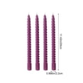 thumbnail image 3 of SLYNSHome 4 Pack Twisted Taper Candles, Unscented Long Thread Candlesticks,Purple Decorative Spiral Candles For Wedding Banquet Dinner Table Holiday Indoor Home Decor, 3 of 5