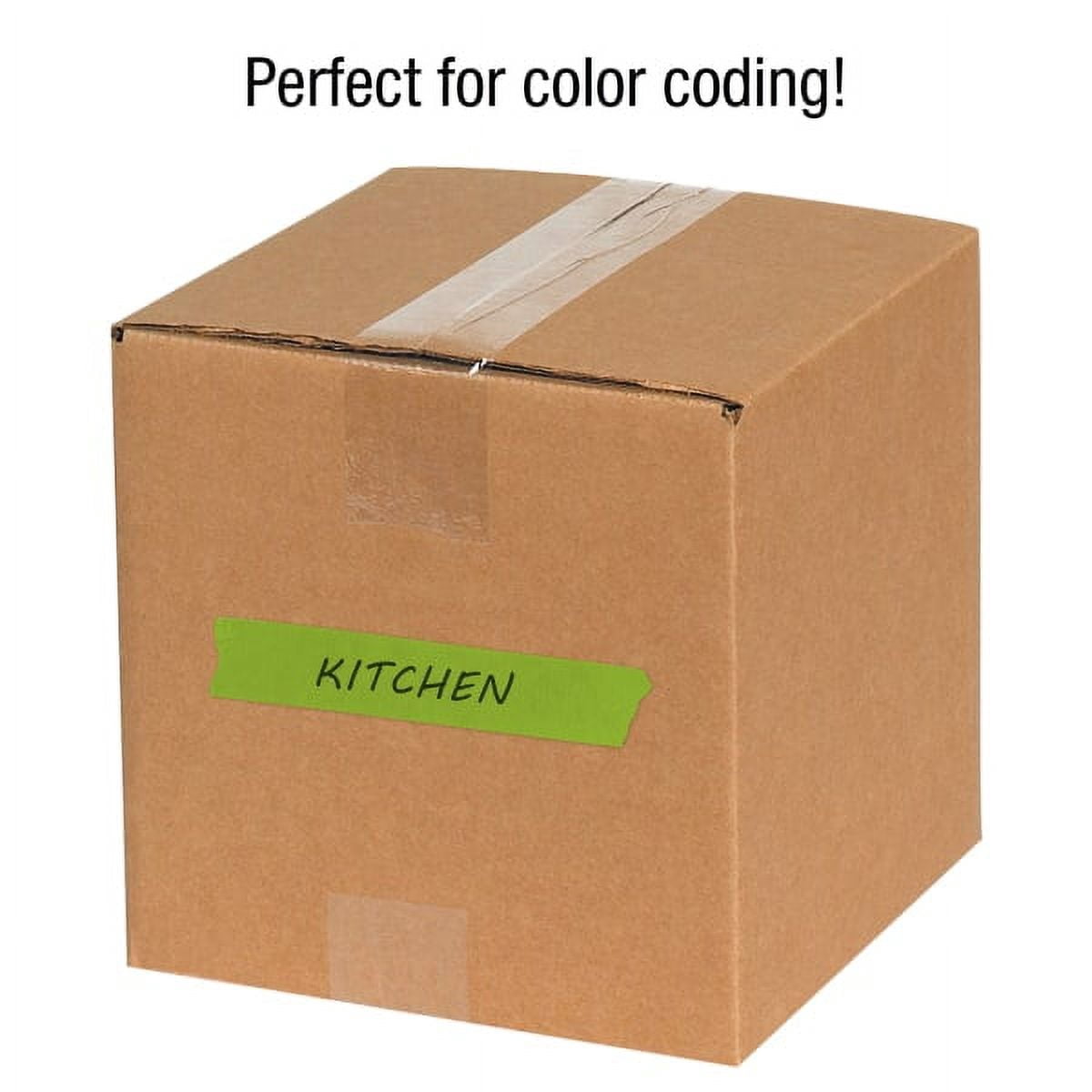 Tape Logic® Color Masking Tape, 3" Core, 0.25" x 180', Light Green, Case Of 144