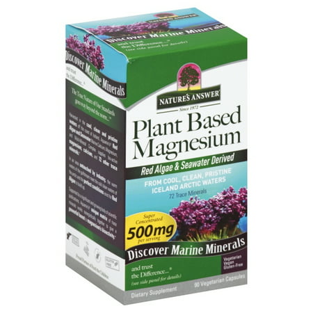 Natures Answer Plant Based 500 mg Magnesium Capsules , 90