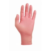 9-1/2" Powder Free Unlined Natural Rubber Latex Disposable Gloves, Pink, Size S, 100PK