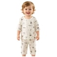 thumbnail image 3 of felwors Pyjama en Viscose de Bambou pour Bébé, Tout-Petit et Enfant, Ensemble Pjs 2 Pcs Violet 120, 3 of 5
