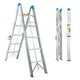 thumbnail image 1 of Escalera Plegable De Aluminio 5 Escalones Fold A Step Soporta 150Kg Voltio gris, 1 of 8