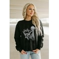 thumbnail image 3 of Comfortable Long Sleeve Crew Neck Sweatshirt with Whimsical Western Embroidery, 3 of 7