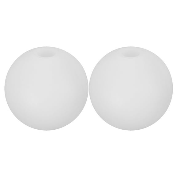 HOMEMAXS 2pcs White Round Globe Lamp Shade Single Hole Round Lamp Shade Ceiling Pendant Light And Table light Cover Replacement Light Globes For Light Fixtures