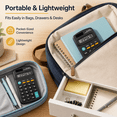 thumbnail image 2 of Mini 8-Digit Calculator, Solar and Battery Powered Pocket Size Basic Calculator for School, Office and Home, Black, 2 of 8